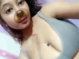 Desi beauty with big breasts on Snapchat