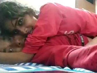 Young village girl rides hard