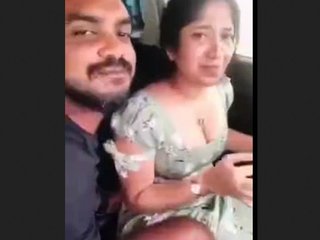 A passionate Desi couple's erotic ride in a car