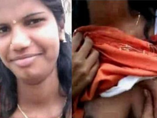 Seductive South Asian beauty squeezes her breasts in an outdoor park with audio recording
