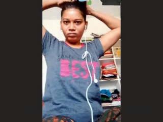 Alluring woman displays her sensuality during a video chat