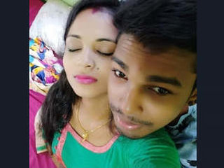 Young Indian couple shares passionate love and intimate moments