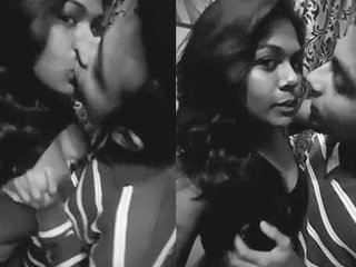 Indian beauties fondle and embrace each other's voluptuous breasts