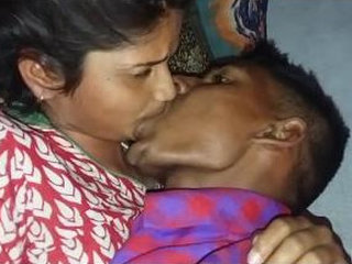 Indian sweethearts sharing passionate kisses and affection