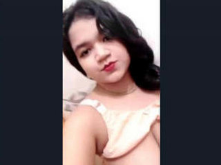 Indian bhabi with stunning breasts and intimate parts on display