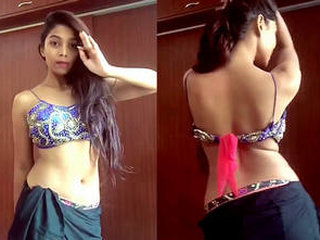 Seductive Indian dancer performs sensual moves