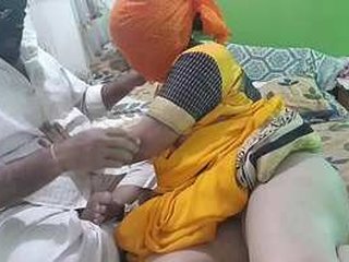 Indian wife's pussy stimulated with vibrator and fingers, followed by oral pleasure