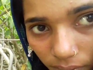 Outdoor sex in the jungle with doggy position