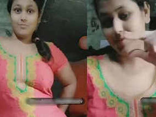Busty homely girl gets naughty on camera