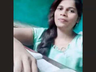 Desi girl shows off her big boobs and shaved pussy