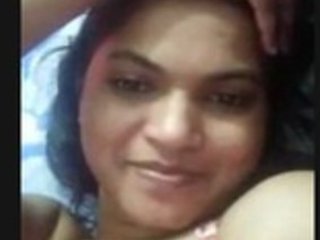 Cute Indian girl has a video call with her lover