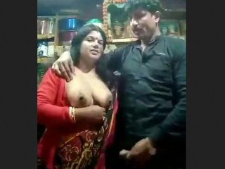 MILF aunty gives a hot blowjob to her lover