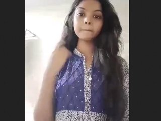 Teenager takes a bath in the bathroom
