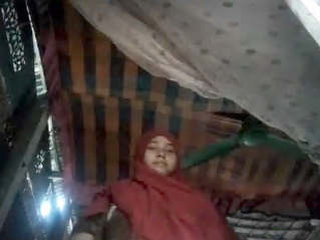 Muslim girl from village flaunts her breasts and vagina