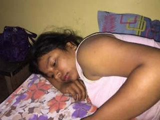 Jija indulges in solo play with her fingers