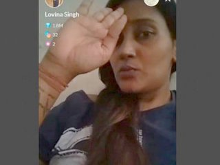 Lovina Singh's big tits and pussy on display in a live performance