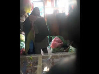 Mature Pakistani couple indulges in passionate romance in stores