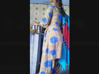 Desi bhabhi's boobs pressed against dewar in steamy video