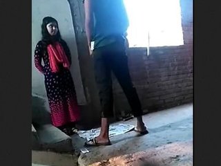 First time outdoor fuck for a desi teen with a collager