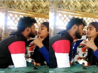 Exclusive video of Assamese lover kissing and pressing boobs