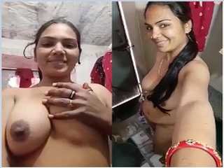 Horny bhabhi from the village records her nude video for fans