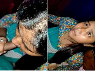 Exclusive video of a cute girl giving a blowjob and getting fucked