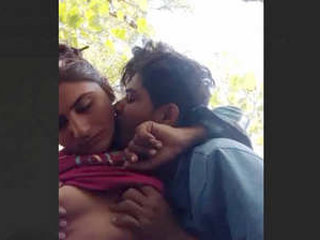 Amateur Indian couple enjoys outdoor sex in village