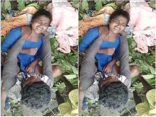 College girl gets fucked in the field