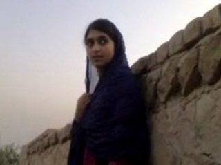 Young and cute girl enjoys outdoor sex