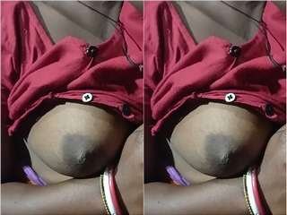 Naughty wife gets her boobs pressed by hubby