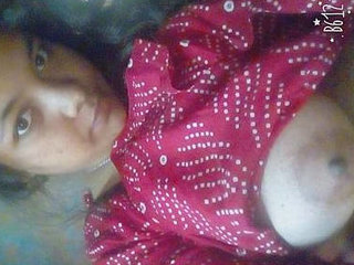 Indian woman with large breasts gives a blowjob