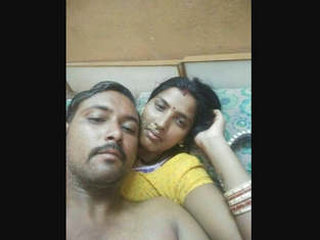 Desi husband sucks on big boobs of his wife