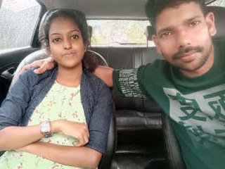Desi couple gets wild in the back of a car