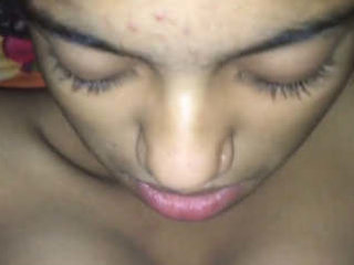 Desi babe takes a facial in part three of her oral and vaginal sex video