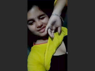 Curvy Indian babe flaunts her big tits and wet pussy in solo video