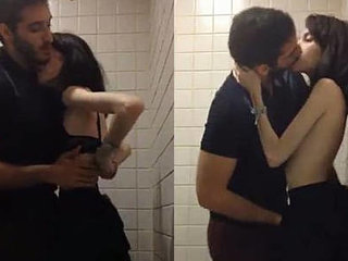 Marina Fraga's public toilet romp with her boyfriend