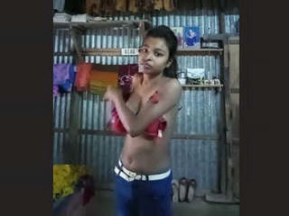 A young lesbian girl records herself for a male viewer