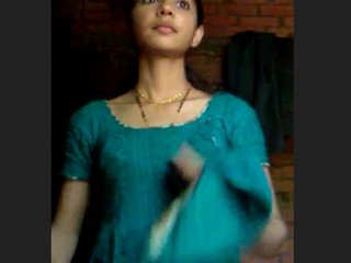 A young girl bares it all in a village