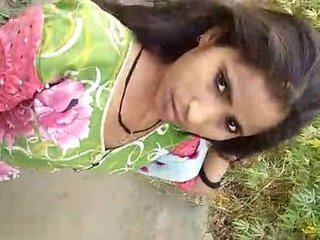 Outdoor Desi girl gets fucked by a guy in her village