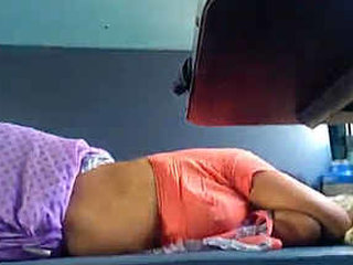 Desi aunty's seductive sleep on train caught on camera